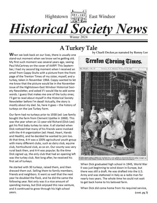 Cover page of Winter 2024 Newsletter.