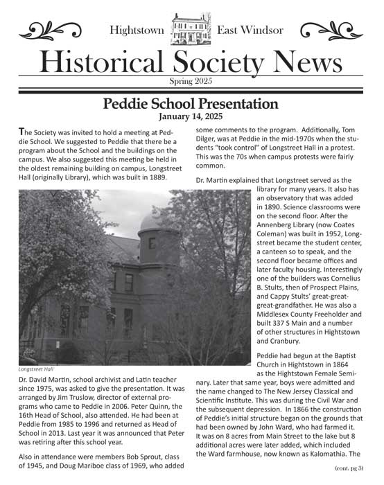 Spring 2025 newsletter.